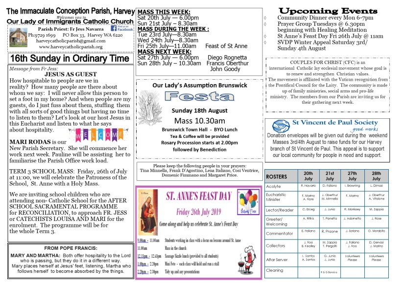 This Weeks Bulletin