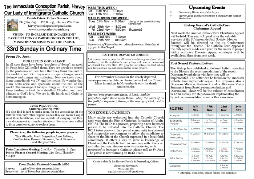 33rd Sunday in Ordinary Time