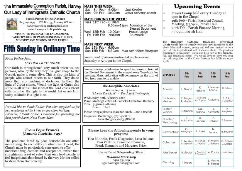 Fifth Sunday in Ordinary Time