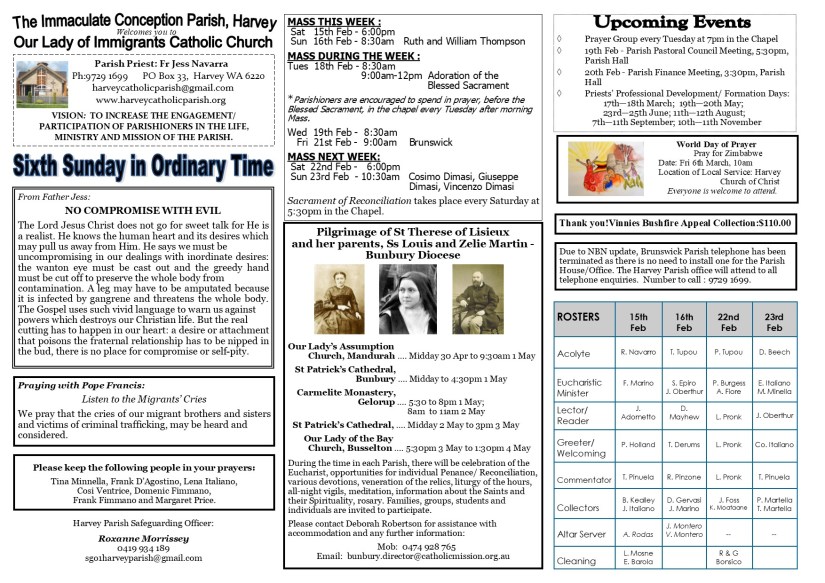 Sixth Sunday in Ordinary Time