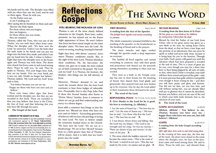 2nd Sunday of Easter - Sunday of Divine Mercy