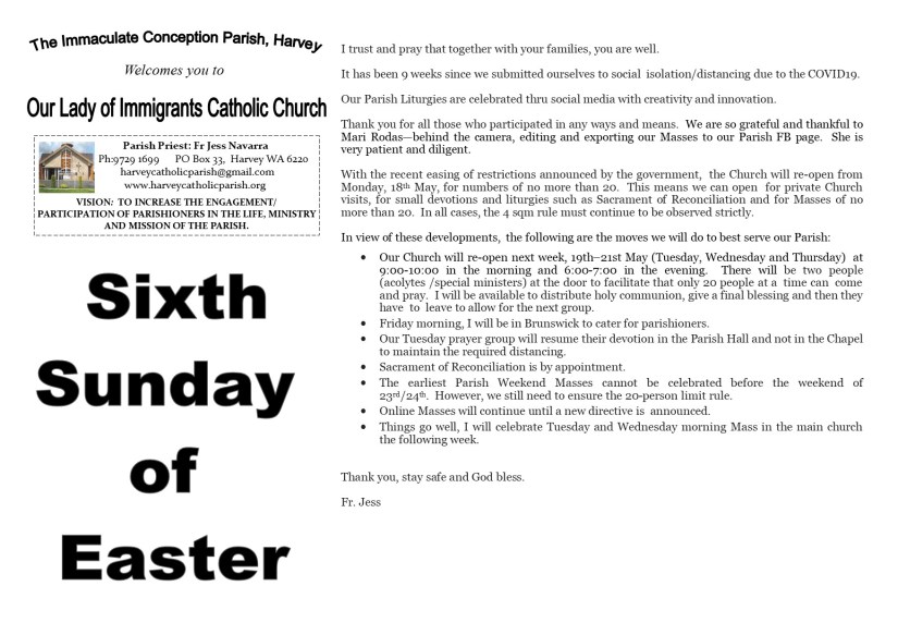 6th Sunday of Easter