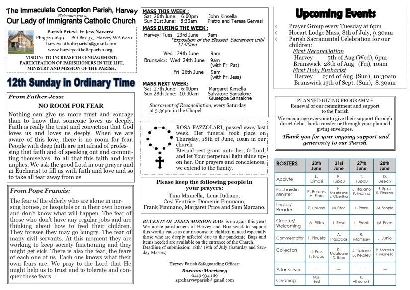 12th Sunday in Ordinary Time