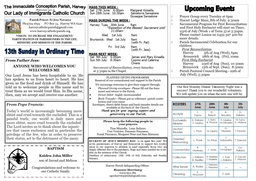 13th Sunday in Ordinary Time