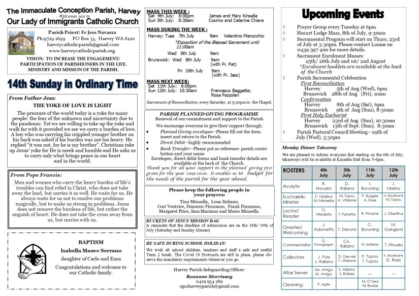 14th Sunday in Ordinary Time