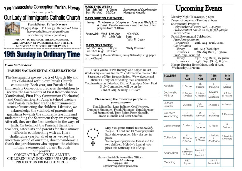 19th Sunday in Ordinary Time