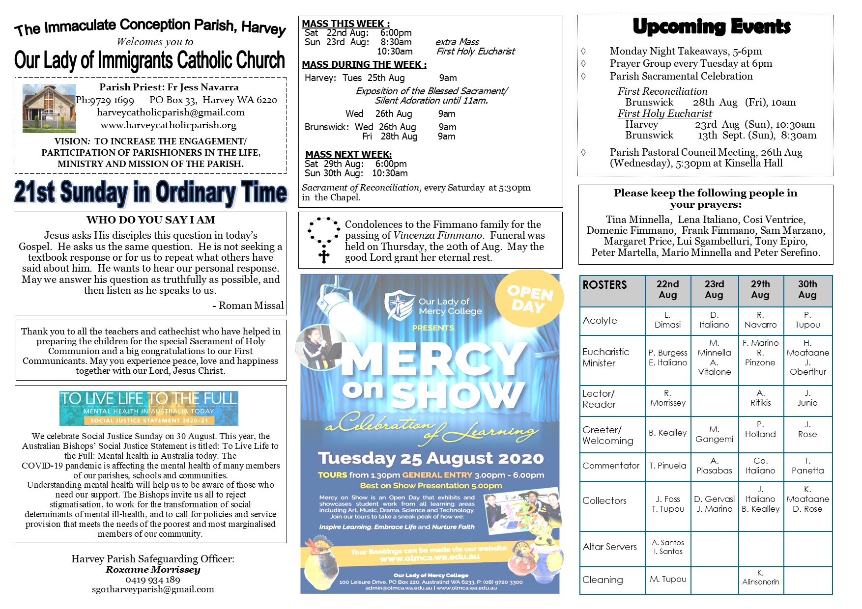 21st Sunday in Ordinary Time