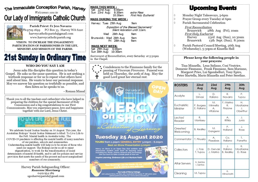 21st Sunday in Ordinary Time