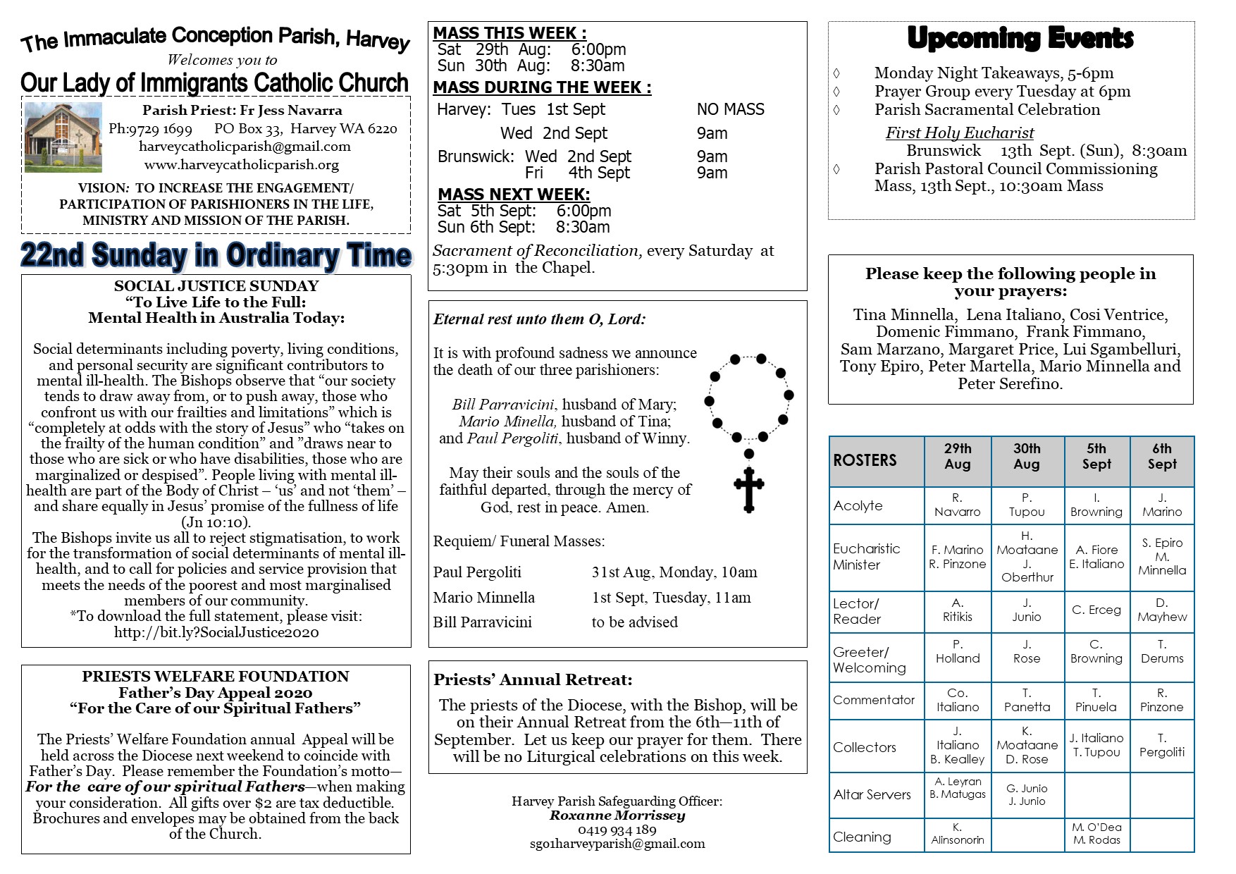 22nd Sunday and Social Justice Sunday